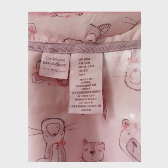 Catherine Malandrino Girls'Faux Fur Hooded Vest 12 Months Pink Color - Picture 9 of 14